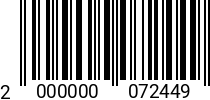 Штрихкод Болт М12х 70 DIN 933 A2 2000000072449