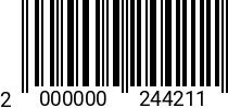 Штрихкод Винт 12 х 25 * 10.9 DIN 7991 оц. код позиции 0244211 2000000244211