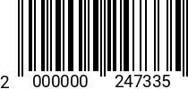 Штрихкод Винт 3х60 полукр.гол. DIN 7985 PZ A2 код позиции 0247335 2000000247335