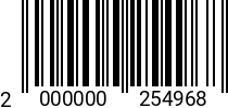 Штрихкод Винт М10х 35 потайн.гол. DIN 965 A2 код позиции 0254968 2000000254968