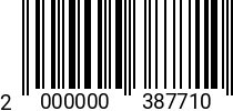 Штрихкод Винт 6 х 60-60 DIN 7985 оц. (РМЗ) код позиции 0387710 2000000387710