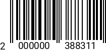 Штрихкод Винт 8 х 25 с цилиндр. гол. DIN 84 оц. код позиции 0388311 2000000388311
