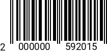 Штрихкод Винт 5х40 полукр.гол. DIN 7985 A2 код позиции 0592015 2000000592015