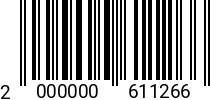 Штрихкод Винт М 6х 25 полукр.гол. ISO 7380-2 TORX A2 код позиции 0611266 2000000611266