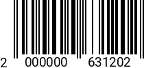 Штрихкод Болт 16 х 60 * 5.8 DIN 933 оц. код позиции 0631202 2000000631202