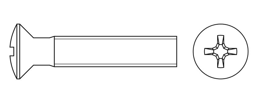 Полупотайная головка — ISO 7047:2011, рисунок 1.