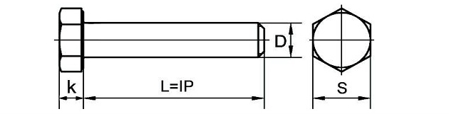 Болт 5 х 16 * 5.8