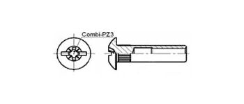 Гайка стяжки М6, полукруглая головка, Combi-PZ 3