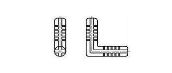 Шкант пластиковый угловой