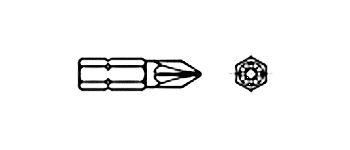 Бита удлиненная , крестообразный шлиц , (привод 1/4