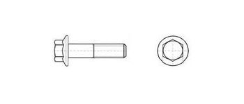 Болты DIN 6921 с шестигранной головкой и фланцем, машиностроительный, высокопрочный, с неполной резьбой