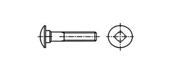 Болт 12 х 40 *8.8 DIN 603 (кв. подголов.) оц. по чертежу