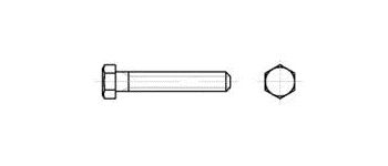 Болт с шестигранной головкой из нержавеющей стали A2, A4, полная резьба