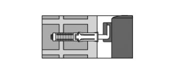 Дюбель с крюком, для крепления  бойлеров (нейлон) EM/C
