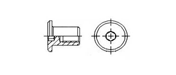 Гайка ERICSONA M 6 цилиндр (SW4, L=18мм) оц. арт.563С