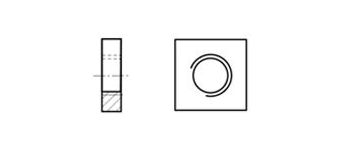 Гайка квадратная, малого диаметра, из стали A2