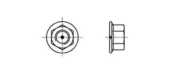 Гайка с фланцем