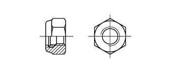 Гайка самокон. М 10 x 1,25 * 6.0 DIN 982 (высокая) с нейл.кольц. оц. Гайка самокон. М 10 x 1,25 * 6.0 DIN 982 (высокая) с нейл.кольц. оц.