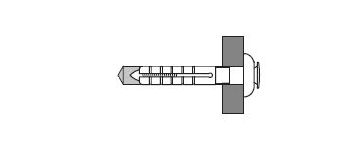 Дюбель-гвоздь HCX TB VZN 6х45 (чёрн.цинк) нейл. арт.8709307