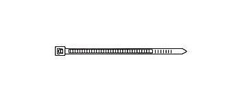 Кабельная стяжка 2.5 x200 (100 шт./упак.)бесцветная