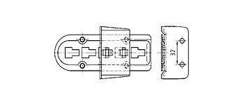 Кронштейн центральной балки, регулируемый, металлический, угловой ж.ц., арт.7718