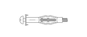 Металлический дюбель для пустотелых конструкций.