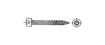 Саморез 6,3 x 50 гол. DIN 912 A2 (арт. 9051 SW5)