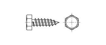 Саморез 4,8х 19 шестигр.гол. DIN 7976 А2