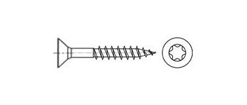 саморезы SPAX потайная головка, желтый цинк, неполная резьба, TORX (Германия)