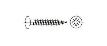 Шуруп универсальный PZ, полукруглая голова