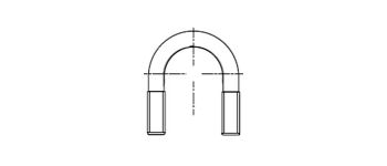 Болт U-образный для труб D=210 мм (М 14) оц.