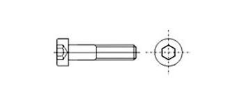 Винт с цилиндрической головкой и внутренним шестигранником, DIN 912 A2, A4