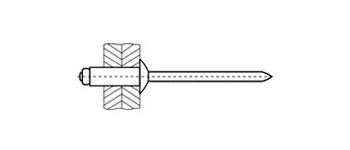 Заклепка вытяжная 3.2 х 10 сталь,оц HARPOON