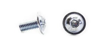 Винт 6 х 30 * 10.9 ISO 7380-2 п/кр. (исполнение 2) с фланцем, оц., полн. резьба