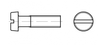 Винт 1 х 6 цилиндр.гол. DIN 84 А2
