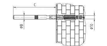 Полкодерж. скрытого крепления 6x10х100, оц. арт.7723