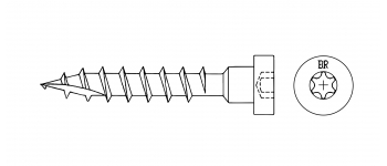 Саморез для перфорации 5 х 45 б.ц. torx (200 шт)