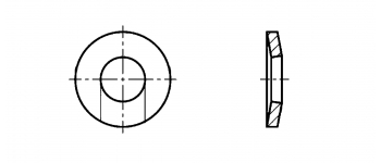 Шайба зажимная D 5 (5,3 х11 х1,2) DIN 6796 оц.